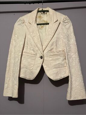Vintage Bebe Floral Jacquard Blazer